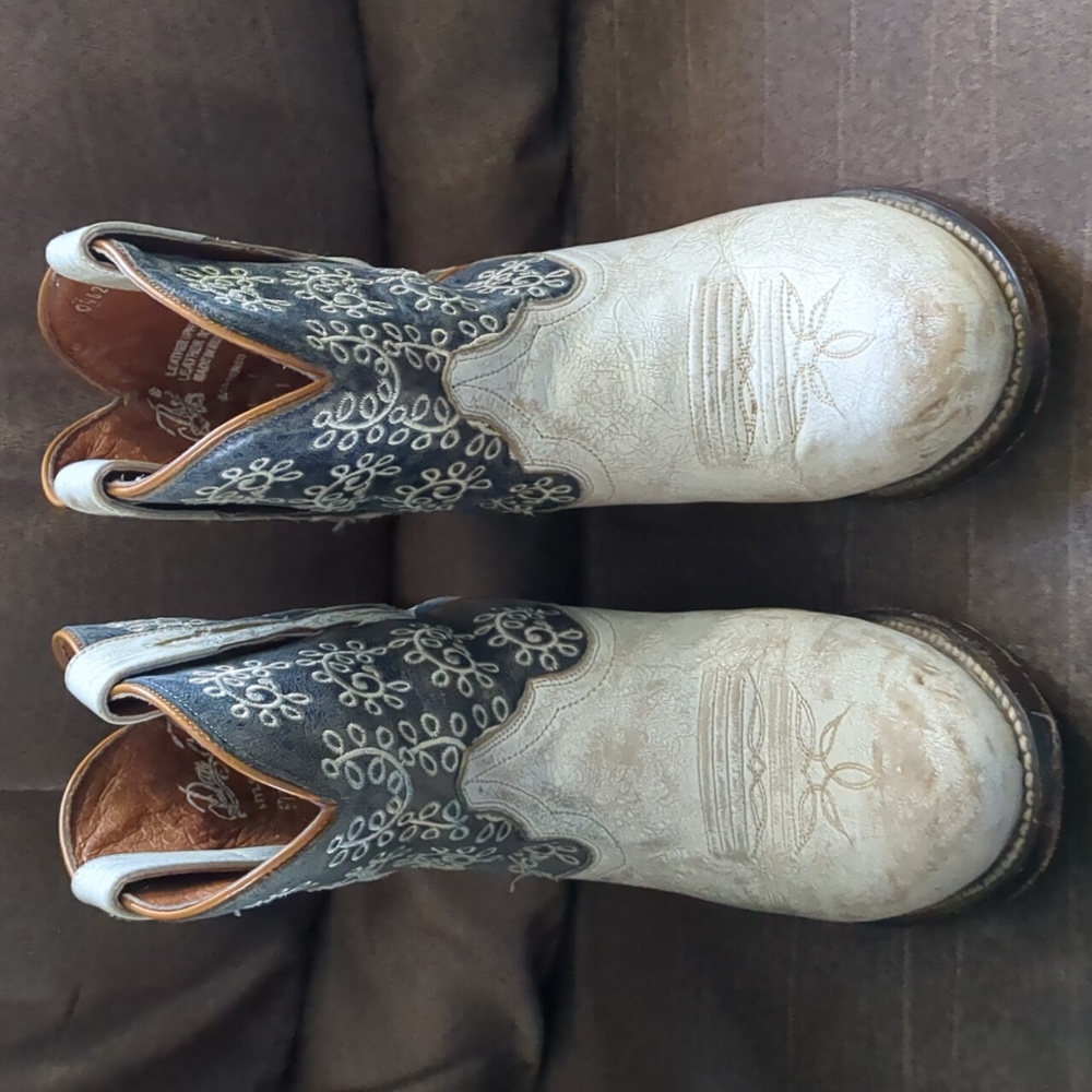 Dan Post Blue and Cream Women's Boots